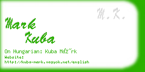 mark kuba business card